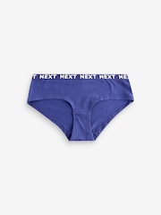Pink/Purple/Green Short Logo Knickers 4 Pack - Image 6 of 9