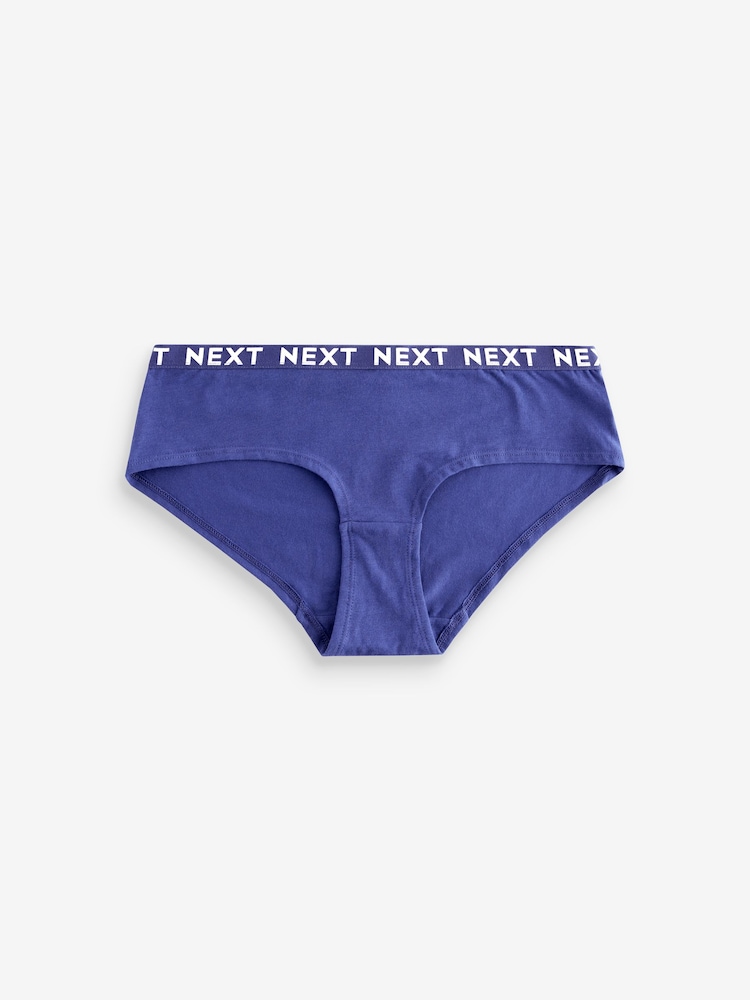 Pink/Purple/Green Short Logo Knickers 4 Pack - Image 6 of 9