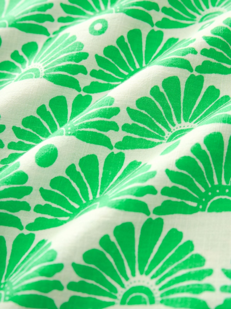 Green Palm Flutter Sleeve Summer Mini Dress - Image 5 of 5