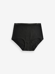 Black/White Full Brief Geo Lace Trim Knickers 4 Pack - Image 7 of 8