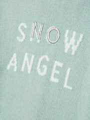Joules Girls' Cracking Blue Intarsia Artwork Jumper - Image 5 of 5