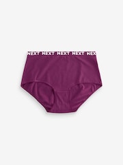 Pink/Purple/Green Midi Logo Knickers 4 Pack - Image 5 of 9