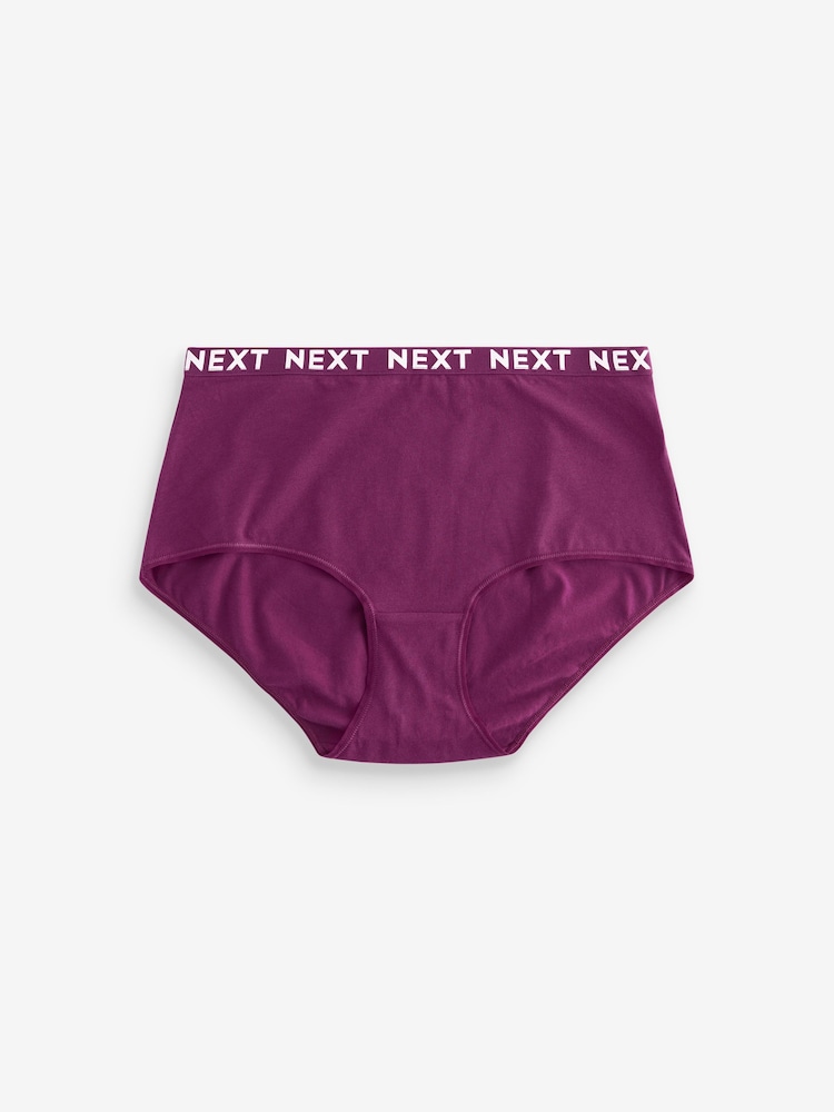 Pink/Purple/Green Midi Logo Knickers 4 Pack - Image 5 of 9