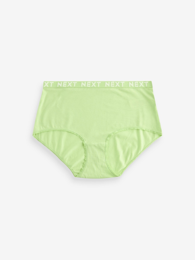 Pink/Purple/Green Midi Logo Knickers 4 Pack - Image 8 of 9