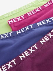 Pink/Purple/Green Midi Logo Knickers 4 Pack - Image 9 of 9