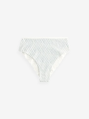 Green/White Print High Rise High Leg Cotton and Lace Knickers 4 Pack - Image 5 of 8