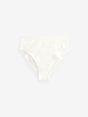 Green/White Print High Rise High Leg Cotton and Lace Knickers 4 Pack - Image 6 of 8