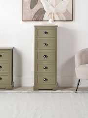 Pacific Olive Pine Wood 5 Drawer Unit - Image 1 of 6