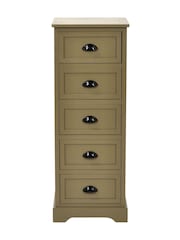 Pacific Olive Pine Wood 5 Drawer Unit - Image 5 of 6