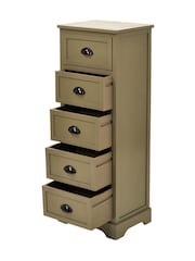 Pacific Olive Pine Wood 5 Drawer Unit - Image 6 of 6