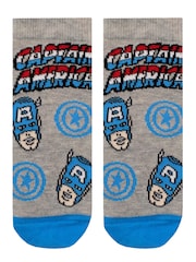 Character Grey Marvel 100% Cotton Socks 3 Pack - Image 2 of 4