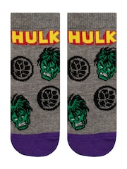 Character Grey Marvel 100% Cotton Socks 3 Pack - Image 3 of 4