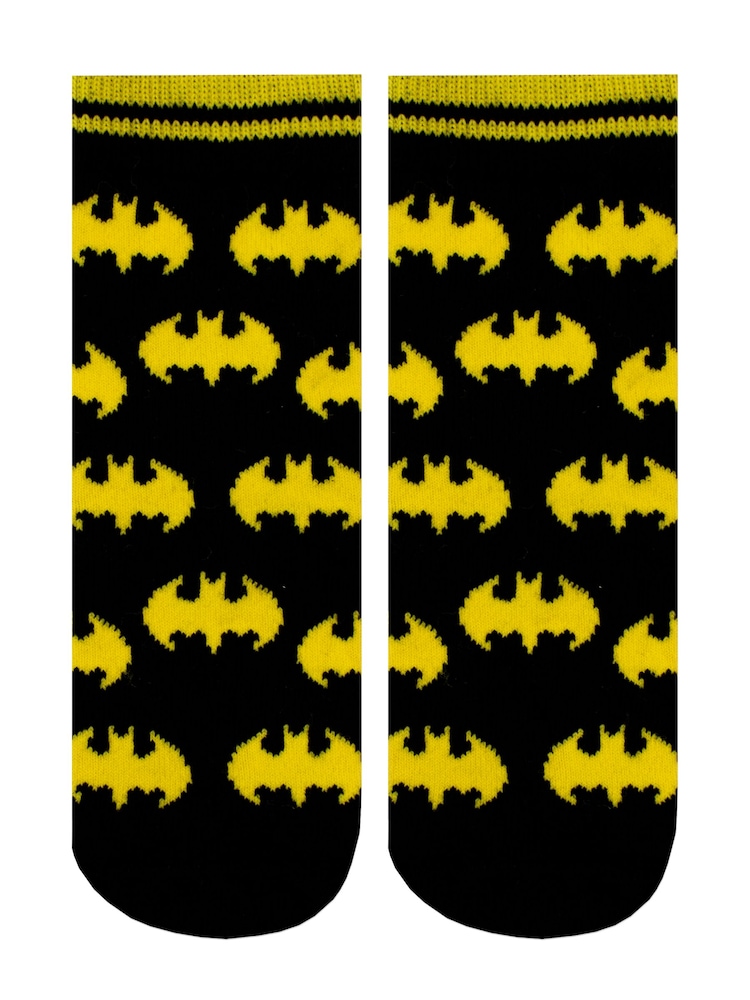 Character Grey Batman 100% Cotton Socks 3 Pack - Image 4 of 4
