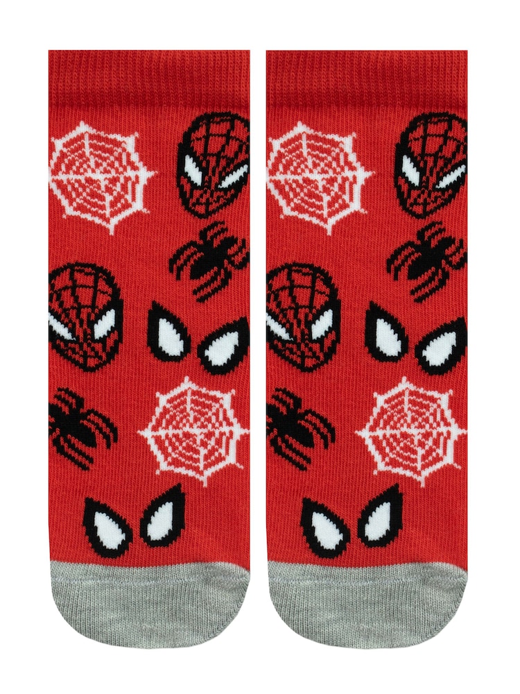 Character Red Spiderman 100% Cotton Socks 3 Pack - Image 3 of 4
