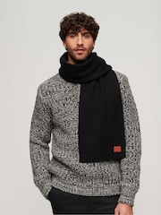 Superdry Black Workwear Knit Scarf - Image 1 of 4