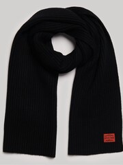 Superdry Black Workwear Knit Scarf - Image 2 of 4