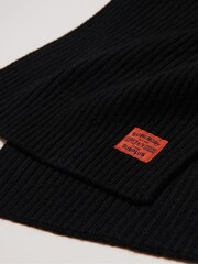 Superdry Black Workwear Knit Scarf - Image 3 of 4