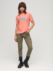 Superdry Pink Embellished Vintage Logo T-Shirt - Image 4 of 4