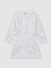 Reiss Multi Janey 9-13 yrs Cotton Jersey Blend Crew Neck Dress - Image 2 of 5