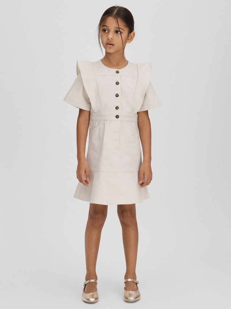 Reiss Stone Jess 4-9 yrs Flared Denim Dress - Image 1 of 6