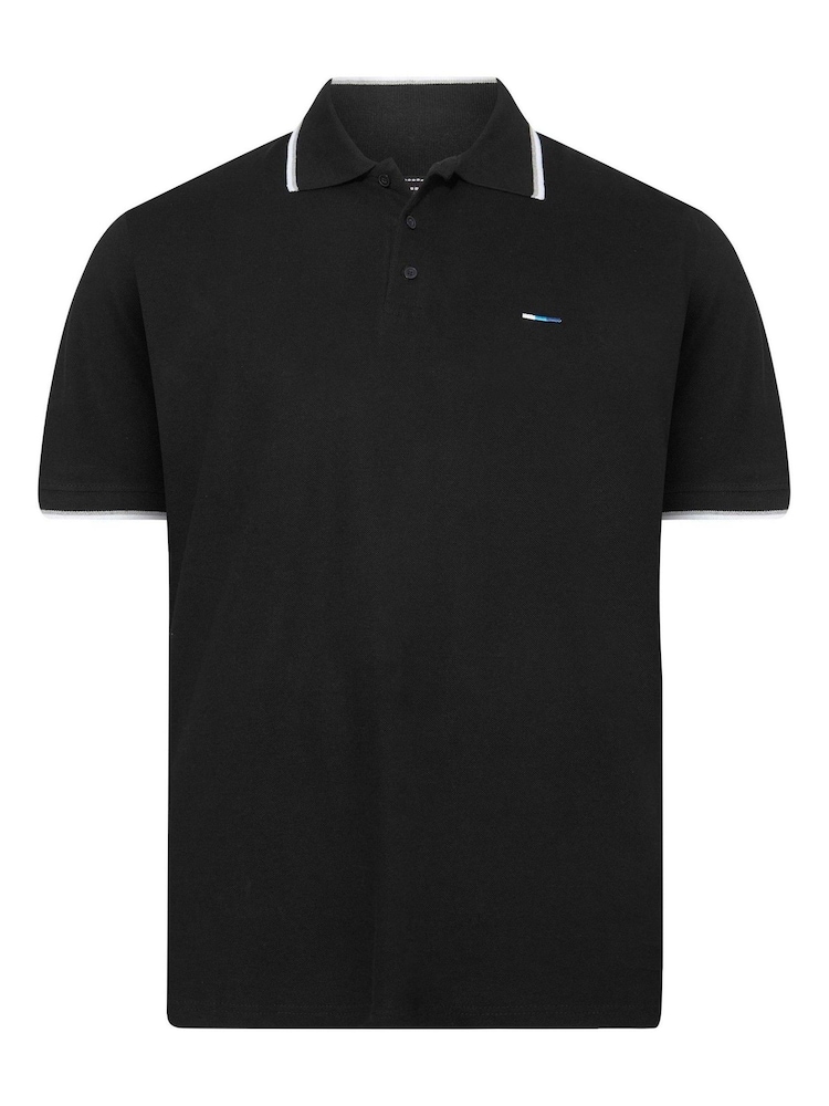Schwarz - Badrhino Big & Tall Core Polo-Shirt - Bild 2 von 3 Schwarz - Badrhino Big & Tall Core Polo-Shirt - Bild 2 von 3