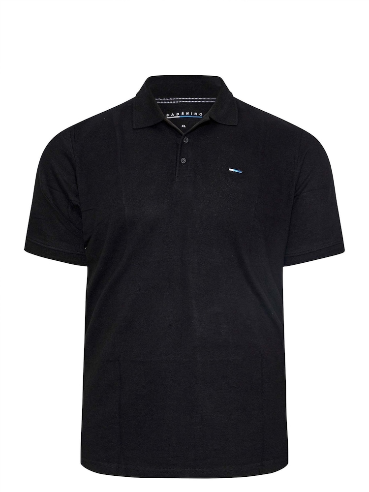 BadRhino Big & Tall Black 100% Cotton Core Polo Shirts 3 Pack - Image 5 of 5