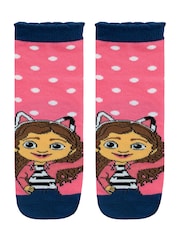 Character Pink Gabbys Doll House 100% Cotton Socks 3 Pack - Image 2 of 4