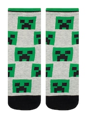 Character Green Minecraft Socks 3 Pack - Image 3 of 4