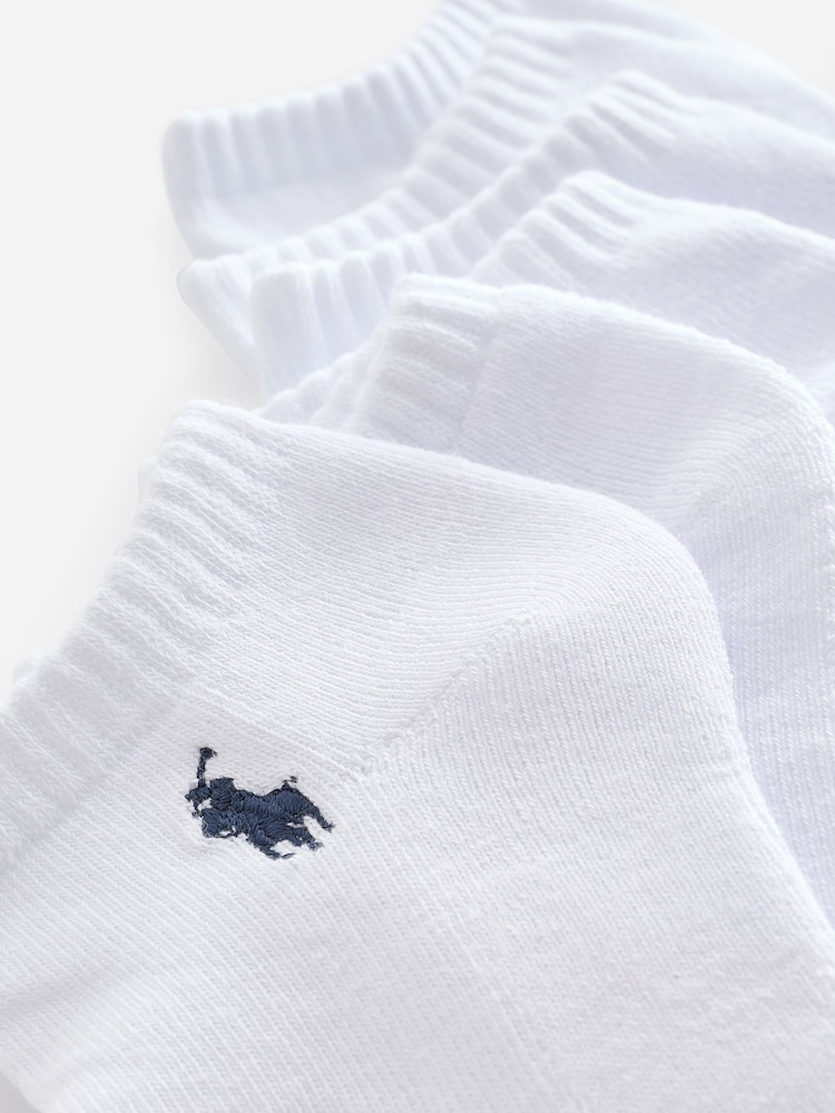 Polo Ralph Lauren White Cushioned Low-Cut Socks 6 Pack - Image 3 of 4