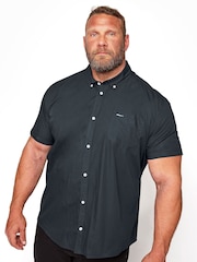 BadRhino Big & Tall Blue Short Sleeve 100% Cotton Oxford Shirt - Image 1 of 3