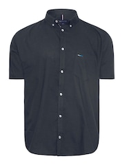 BadRhino Big & Tall Blue Short Sleeve 100% Cotton Oxford Shirt - Image 2 of 3