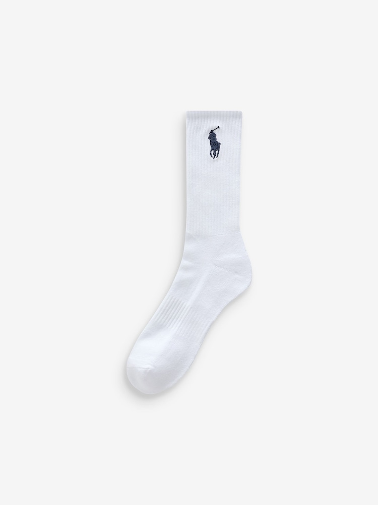 Polo Ralph Lauren Multi Large Pony Logo Crew Socks 3 Pack - Image 2 of 5 Polo Ralph Lauren Multi Large Pony Logo Crew Socks 3 Pack - Image 2 of 5
