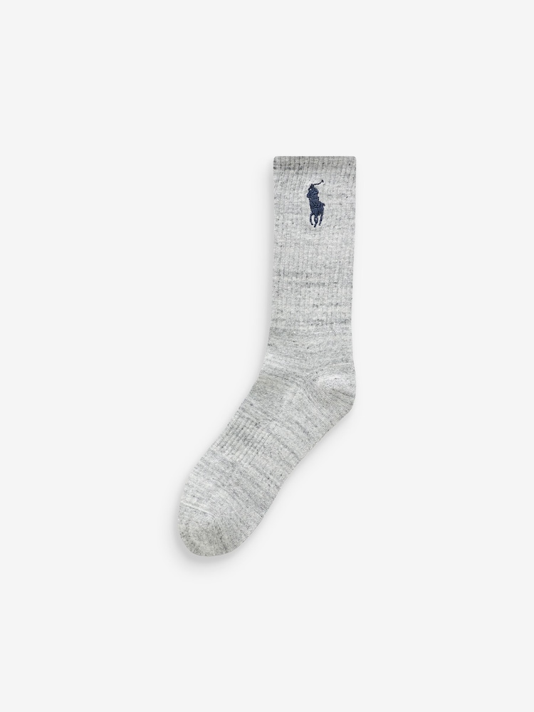 Polo Ralph Lauren Multi Large Pony Logo Crew Socks 3 Pack - Image 5 of 6