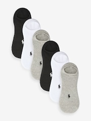 Polo Ralph Lauren White 100% Cotton Pop White Socks 6 Pack - Image 1 of 7