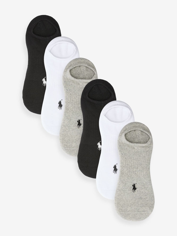 Polo Ralph Lauren White 100% Cotton Pop White Socks 6 Pack - Image 1 of 7