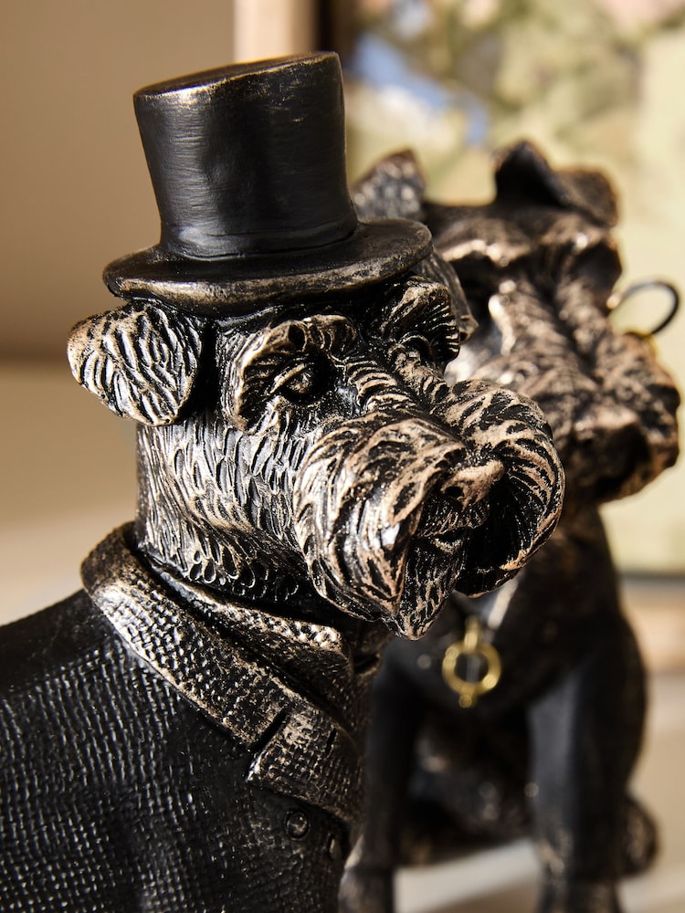 Set of 3 Black Wilson The Schnauzer Ornaments - Image 2 of 6