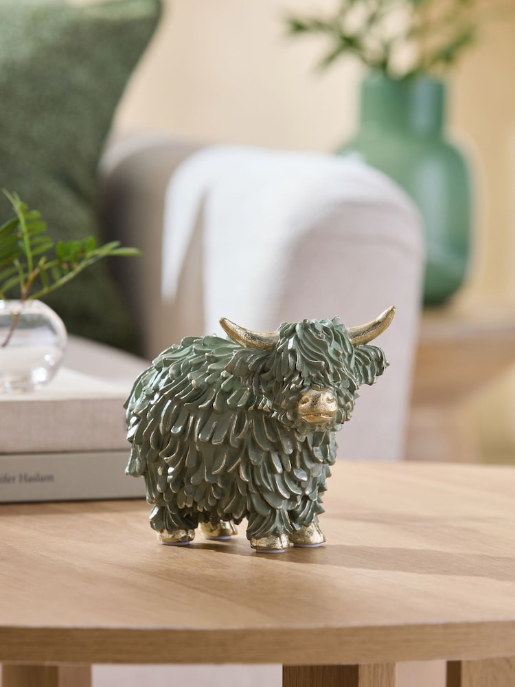 Green Hamish the Highland Cow Ornament - Image 1 of 5
