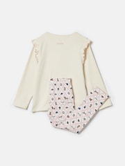 Joules Doze Days Cream Horse Print Jersey Pyjama Set - Image 2 of 6