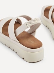 Linzi Nude Gia Two Part Stretch Slingback Flatform Sandals - Image 5 of 5
