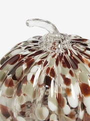 Orange Confetti Glass Pumpkin Ornament - Image 2 of 3