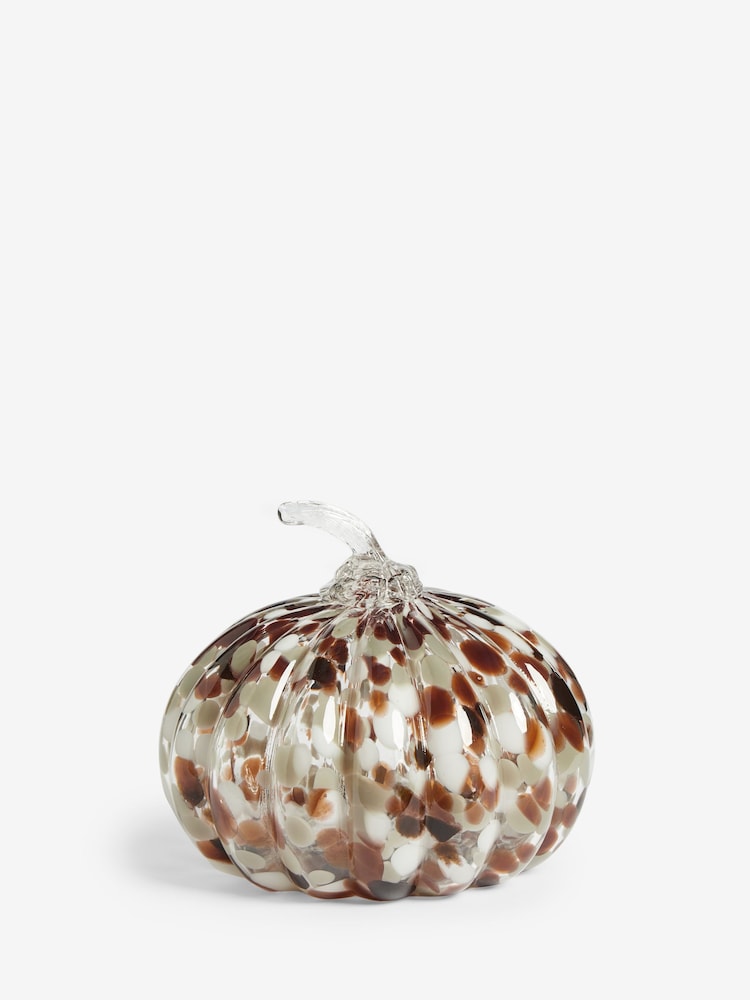 Orange Confetti Glass Pumpkin Ornament - Image 3 of 3