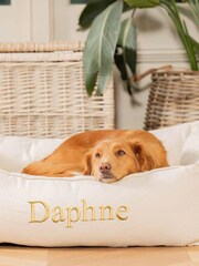 Lords and Labradors Cream Box Savanna 100% Cotton Dog Bed - Image 4 of 4