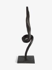 Black Textured Metal Ribbon Sculpture - Image 3 of 4