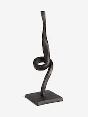 Black Textured Metal Ribbon Sculpture - Image 4 of 4