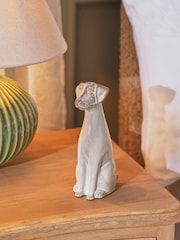 Grey Ceramic Dog Ornament - Image 1 of 4