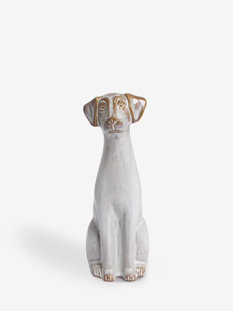 Grey Ceramic Dog Ornament - Image 2 of 4