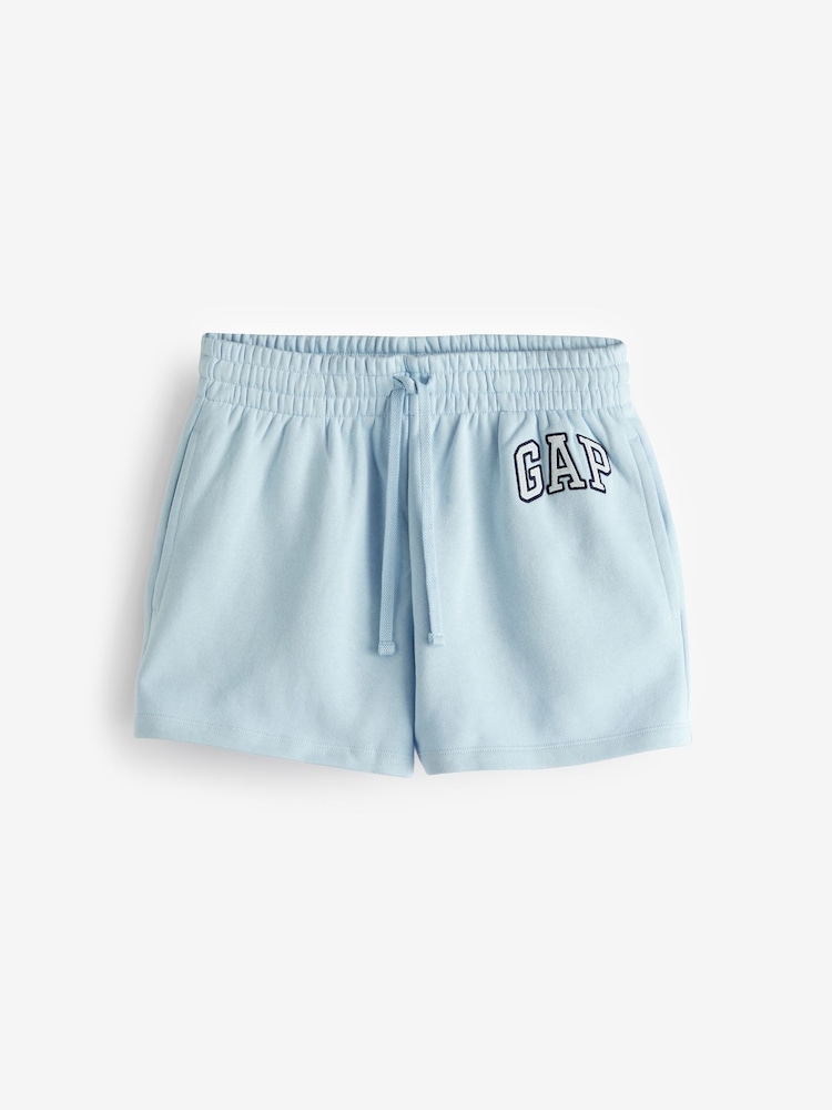 Gap Blue Pull On Logo Jogger Shorts - Image 1 of 3