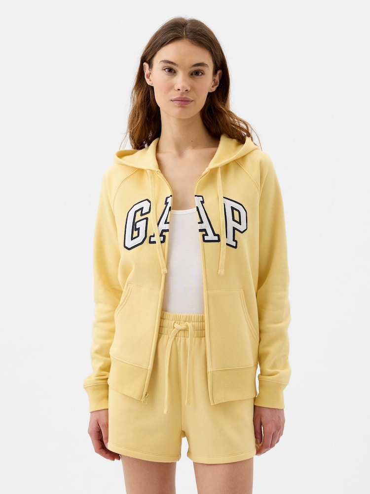 Gap Yellow Logo Zip Up Hoodie - Image 1 of 2