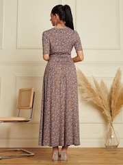 Jolie Moi Multi Wrap Front Viscose Maxi Dress - Image 2 of 6