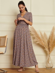 Jolie Moi Multi Wrap Front Viscose Maxi Dress - Image 4 of 6